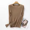 Camisa Base de Malha Manga Longa para Mulheres, Gola Redonda, Pulôver, Corte Justo, Valoriza a Silhueta, Versátil, Quente, Suéter, Preto Puro, Tamanho Único, Branco