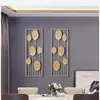 Decoração de Parede em Ferro Forjado Parede de Fundo para Sala de Estar Decoração de Varanda Pingente Metal Moderno Luxo Leve Pendente de Parede para Casa Metal