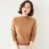 Otoño Invierno Venta al por Mayor Ropa de Punto Tallas Grandes Nueva Ropa para Mujer Suéter Suéter 2025 Delgado Cuello Semi Alto Capa Base Transfronterizo Mujer