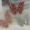 Flor de zapato con pedrería al por mayor Pasador para ropa y cabello Accesorios DIY Accesorios Mariposa Estéreo Super Brillante con Pedrería
