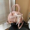 Bolso de Mano Simple Transfronterizo 2025 Primavera y Verano Nuevo Bolso Bandolera de Hombro con Lazo Bolso Concha de Moda Fresca para Mujer