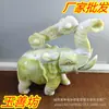 Enfeites de Elefante de Jade, Artesanato Natural Esculpido à Mão em Jade, Atacado do Fabricante, Decorações para Casa, Artesanato, Presentes de Inauguração de Casa