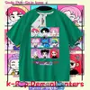 Caçadores de Demônios da Amazon Kpop Caçadores de Demônios Camiseta Gola Redonda Manga Curta Casual Solta Top Infantil