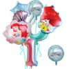 Conjunto de Balões de Alumínio Beauty Donkey Decoração para Festa de Aniversário de Meninas Arranjo Números 32 polegadas 1-9 Balões Flutuantes