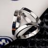 Moda Jóias Cobre Puro Uma Peça Três Anéis Toalha De Seda Fivela All-match Acessórios Canto ol Hem Nó Fixo Artefato Broche