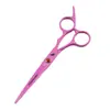 Tijeras de peluquería personalizadas rosas Freelander Tijeras de barbero tijeras planas tijeras para cortar flequillo tijeras dentadas finas
