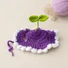 Sombrero para Mascotas Gato Perro Sombrero Tejido a Mano Accesorio de Disfraz Adorno para la Cabeza Divertido Sombrero de Lana Hecho a Mano Accesorios