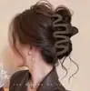 Pinza de Garra Mate Color Café para Mujer, Nuevo Modelo 2026, Pinza Grande para el Cabello Grueso, Accesorio para el Cabello Tipo Pinza de Tiburón