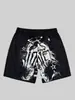 Pantalones Cortos de Playa para Hombre Amigables con la Piel Nuevo Graffiti de Ángel Impresión 3D Malla Sueltos Cómodos Casuales Seda de Hielo Secado Rápido