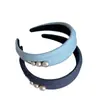 Diadema de Color Denim Retro Coreano de Gama Alta con Perlas Cóncavas y Convexas para Mujer, Moda, Diadema de Ala Ancha de Parte Alta, Accesorio para el Cabello
