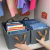 Caja de almacenamiento de marco de acero catiónico multiusos plegable para almacenamiento de ropa caja de almacenamiento de tela portátil para el hogar venta al por mayor