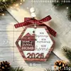 Novedad transfronteriza mejor regalo de inauguración de casa adornos colgantes de madera decoración del hogar decoraciones rojas para árbol de Navidad regalo