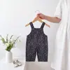 Otoño 2026 Nuevo Mono Coreano con Estampado de Leopardo para Niños Mono de Pana para Bebé Pantalones Largos Sueltos Casuales