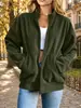 Estación Independiente Ropa de Mujer Transfronteriza Europea y Americana Otoño e Invierno 2026 Pana Cremallera Holgada Chaqueta Abrigo Casual En Stock Venta al por Mayor