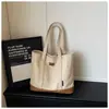 Bolso de Lona Transfronterizo de Gran Capacidad para Mujer, Nuevo Versátil para el Trabajo, Bolso de Hombro tipo Tote Casual Simple y Ligero