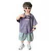 Conjunto de Verano para Niños 2026 Nuevo Elegante Ropa Delgada de Manga Corta de Verano para Niños Ropa de Manga Corta para Niños Estilo Coreano