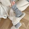 Calcetines de otoño e invierno 2023 para mujer, con patrón de cáñamo de hilo de puntos gruesos, de color sólido, hasta la pantorrilla, venta al por mayor