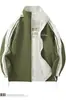 Nova jaqueta cardigã casual masculina com gola alta, reversível, versátil, estilo Hong Kong, plus size, marca da moda, top para primavera e outono
