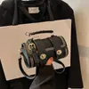 Bolso de Hombro Cruzado Boston Casual de Color Sólido Estilo Retro de Moda Tendencia 2026 Mariposa Gran Capacidad para Viajar
