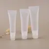 Tubo transparente para lipstick de manguera de 10 ml, tubo de empaque para brillo de labios con aplicador inclinado, tubo de pigmento acrílico