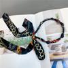 B157-1 Diadema Transfronteriza con Lazo y Cintas Largas Diadema Elegante Cadena Floral Atada Trenzada Tocado para Mujeres