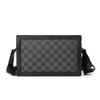 Bolso de hombro a cuadros para hombre de negocios ligero, moda versátil, bolso cuadrado pequeño, calle, exterior, caja cuadrada, bolso pequeño, bolso bandolera, bolso pequeño
