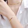 Pulsera de hueso de serpiente plana de plata de ley s925 para mujer, estilo frío minimalista, cadena de cuchillo de lujo ligero con temperamento ins de alta calidad