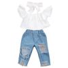 Traje de verano para niñas pequeñas y medianas de Europa y Estados Unidos, pantalones de algodón de color liso, traje de pantalón de tres piezas de manga corta, ropa infantil de moda