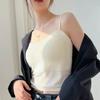 Camisola térmica de veludo dourado quente ao vivo feminina, montanha-russa fixa, alça de ombro ajustável, camisola emagrecedora, colete feminino