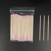 Bastoncillos de Algodón, Bastoncillos de Algodón Puntiagudos Desechables para Tatuaje y Bordado, Bastoncillos de Algodón Puntiagudos de Madera de Doble Punta Ultra Finos, Bastoncillos de Algodón para Maquillaje de Delineador