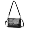 Bolso Transfronterizo de Piel Suave para Mujer 2026 Nuevo Patrón de Cocodrilo Bolso Cuadrado Pequeño de Hombro Único Bolso de Mano Versátil de Moda Bolso Cruzado