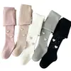 Leggings femininos outono e inverno fleece fino média espessura calça infantil com pé estilo coreano moderna plus espessa meia-calça outer wear para bebê menina