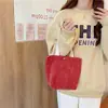 [Em estoque] 910262 bolsa artística de veludo cotelê portátil casual pequena para mulheres bolsa de tecido vintage bolsa de almoço