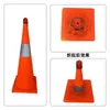 Cone de Estacionamento Banido em Formato de Casquinha de Sorvete, Barreira Retrátil, Cone Triângulo de Advertência Refletivo de Segurança 70cm para Uso de Emergência