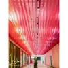 Cortinas de Gasa para Bodas al Aire Libre, Cortinas Modernas para Restaurantes y Casas de Huéspedes, Cortinas de Tela para la Costa, Decoraciones Onduladas de Gasa para Techos Barridas por el Viento para Hoteles