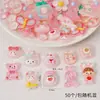 Pacote Misto de Acessórios de Resina Transparente de Desenho Animado Acessórios de Cola de Chantilly DIY Material para Presilha de Cabelo Patch de Decoração para Capa de Celular Joias