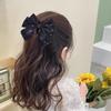 Pasador Grande de Moño para Niña Accesorios para el Cabello de Pequeña Princesa Pinza de Flor Roja para la Cabeza de Niña Adorno para la Cabeza de Princesa de Escape