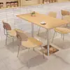 Combinación de Mesa y Sillas Estilo Tronco para Cafeterías, Tiendas de Postres y Té con Leche, Comida Ligera Japonesa, Restaurantes Occidentales Comerciales, Mesas y Sillas de Comedor Estilo Tablas Oceánicas