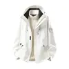 Chaqueta Popular 75D de Doble Warp y Weft para Hombres y Mujeres, Tres en Uno, Negro Dorado, Forro Térmico de Grafeno, Conjunto de Dos Piezas para Exteriores