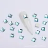 Nuevos Accesorios de Diamante para Manicura Libro Rojo Pequeño Diamante Azul Lago Claro Diamante con Textura Láser de Verano Forma Plana