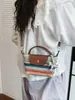 Marca Francesa de Nicho Exquisite Mini Bolsa de Bolinho 2026 Nova Bolsa de Ombro Tecida em Palha Bolsa Transversal para Férias na Praia