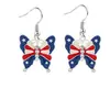 Pendientes Navideños, Pendientes Americanos, Pendientes Acrílicos Creativos de Bandera de Fiesta, Accesorios de Estrella de Celebración para el Día de la Independencia