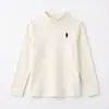 Bu Mi Er Outono Meninas Manga Longa Estilo Coreano Tecido de Coco Crianças Camiseta Bebê Temperatura Constante Camada Interna Quente Top