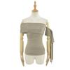 9146-Camiseta de Moda con Cuello de Una Línea y Cinta, Manga Corta para Mujer, Estilo Europeo y Americano, Nueva Sexy Ajustada Camiseta Básica Superior 2025