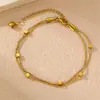 BS0026 Pulsera de cadena cubana minimalista transfronteriza europea y americana, nueva pulsera de joyería de cadena geométrica multicapa para mujer