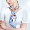 Lenço Feminino Profissional de Seda com Estampa Digital, Lenço de Presente de Luxo, Lenço Quadrado Pequeno e Médio de Seda de Amora, Estoque Pronto de Fábrica