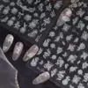 Tomoni Pegatina para Uñas Fina y Resistente Popular en Internet Ultra-delgada Sin Marca Pegatina para Uñas Flor de Lirio Blanca Mixta