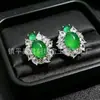 Brincos Banhados a Prata com Agulhas de Prata 925, Calcedônia Verde Tipo Gelo, Brincos de Pedra Ágata Verde Jade de Nicho, Atacado