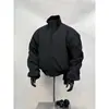 Jaqueta Piloto Masculina Primavera Outono Estilo Americano Curta Cleanfit Gola Alta Jaqueta Coach Baseball Top