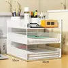 Suporte de mesa para arquivos A3A4, porta-documentos de metal, caixa de arquivo, suporte de arquivo de vários níveis, caixa de armazenamento para pastas de arquivo